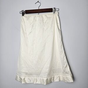 Vintage SEARS Slip Cream‎ Small Satin Lace Made In USA
